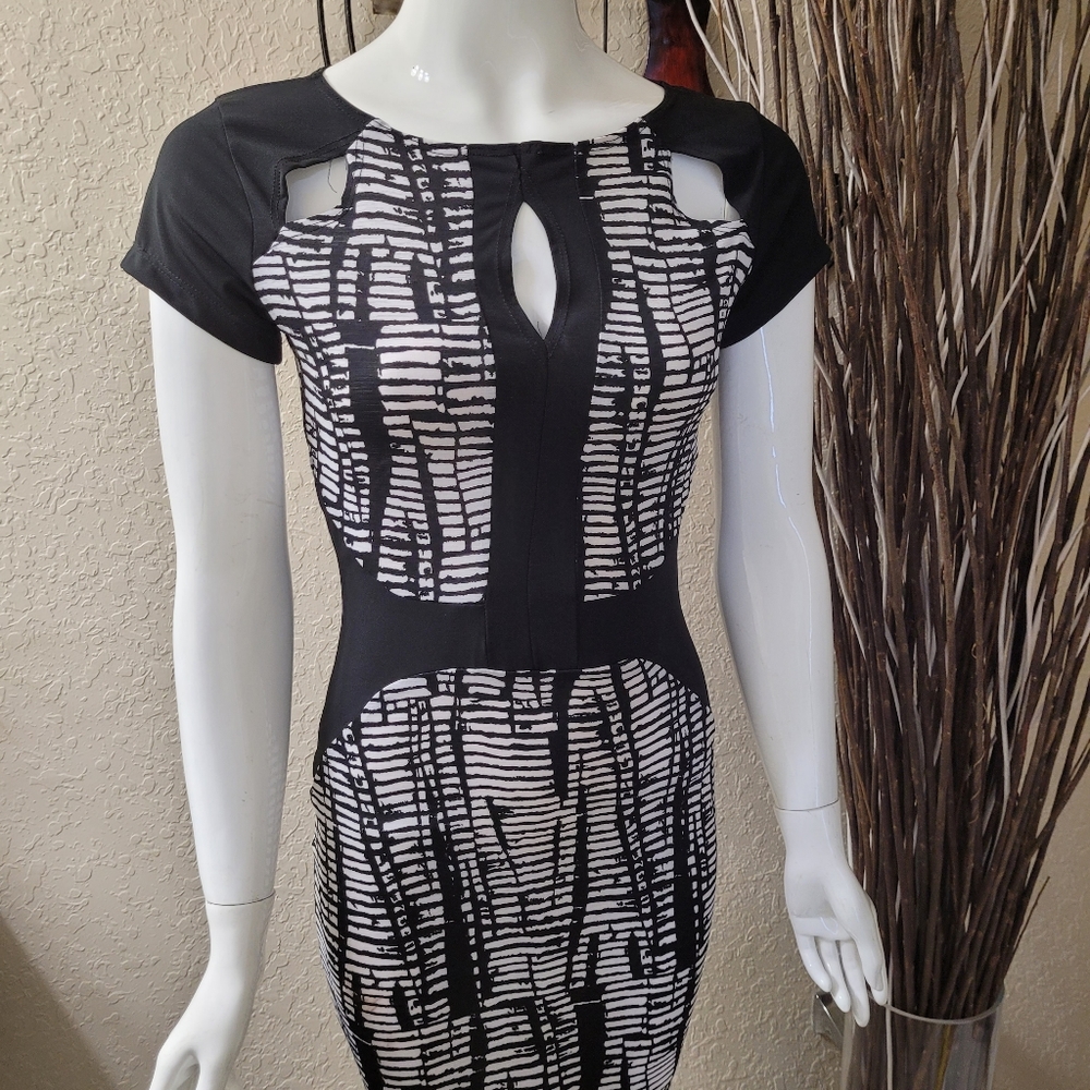 Goodtime, Black/Tan casual stretch dress